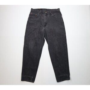Vintage 90s Levis 560 Mens 38x32 Faded Relaxed Tapered Leg Denim Jeans Black USA